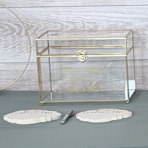 Gold and Clear Glass Box